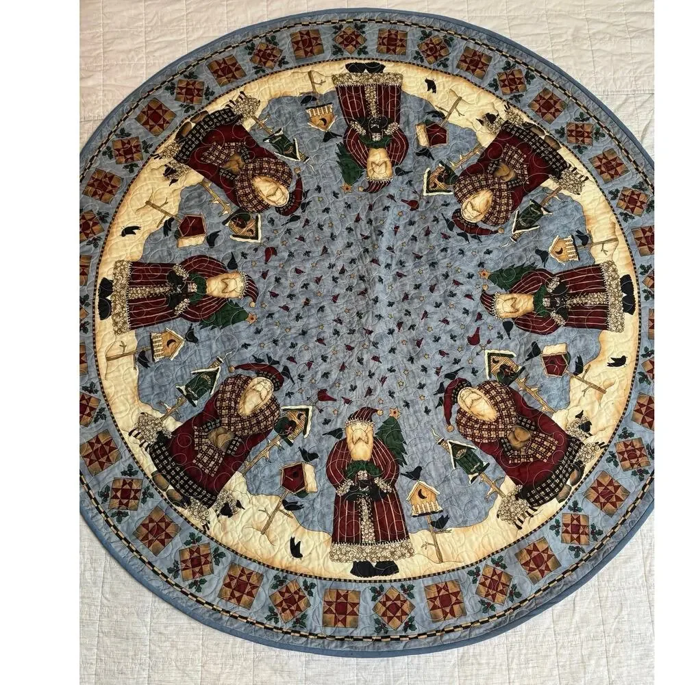 Round Handmade VTG Quilt Debbie Mumm 